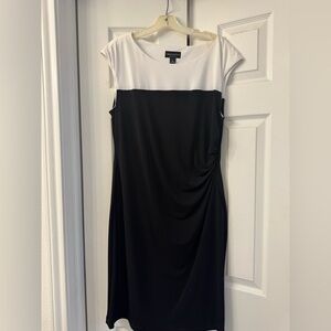 Connected Apparel Black Sheath Midi Dress
